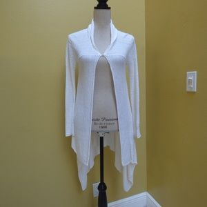 Ralph Lauren Draped white cardigan linen XS